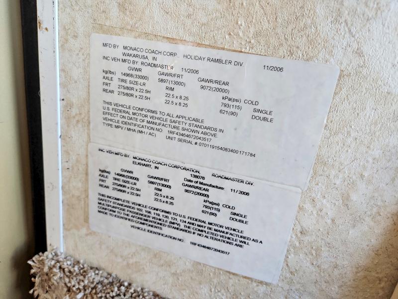 2007 Monaco Coa CH RV