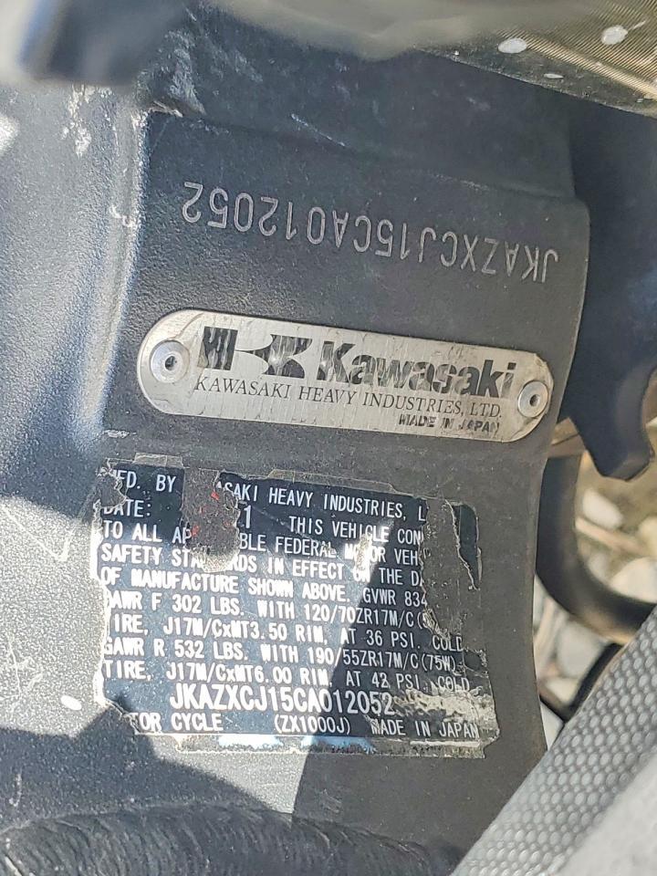 2012 Kawasaki ZX1000 J