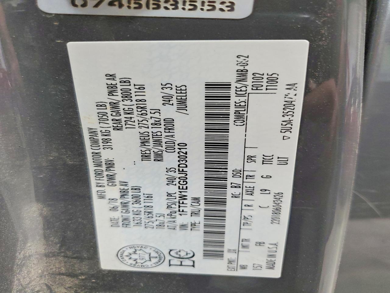 2018 Ford F150 Supercrew