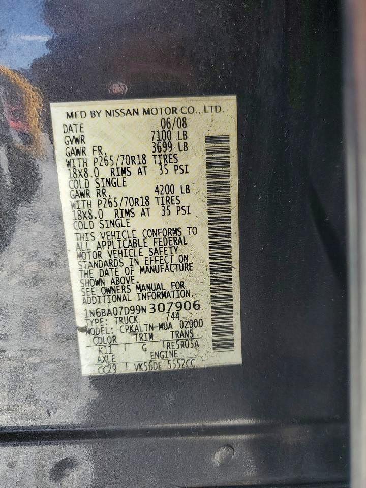 2009 Nissan Titan XE FFV