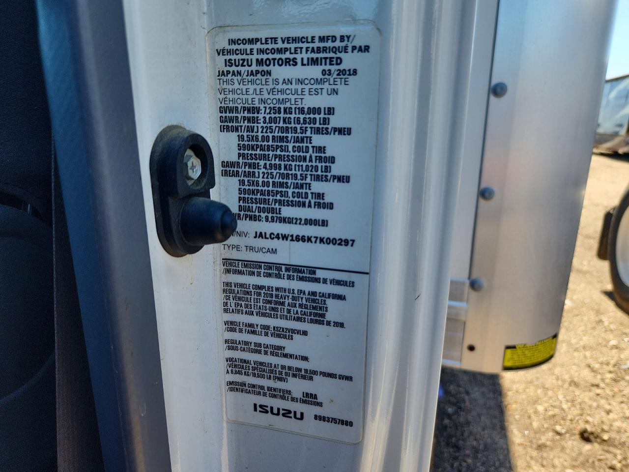 2019 Isuzu NPR XD BOX Truck