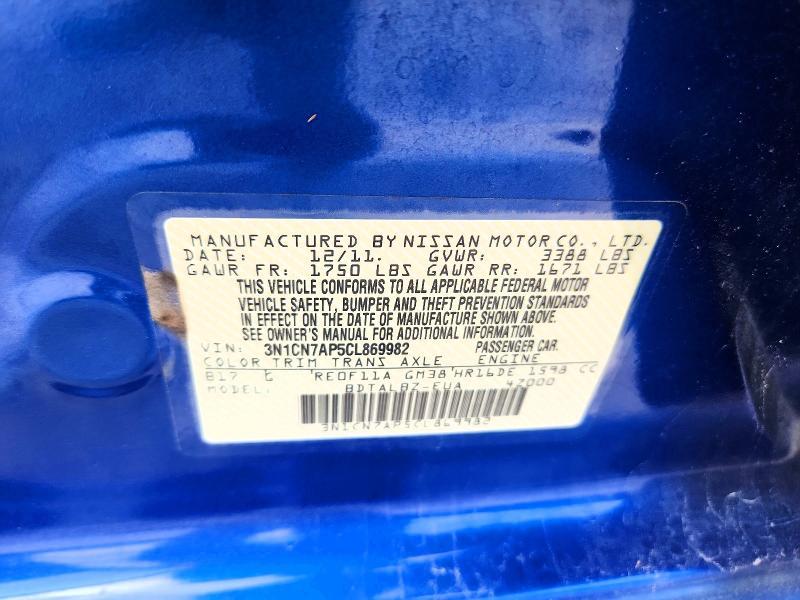 2012 Nissan Versa 1.6 s