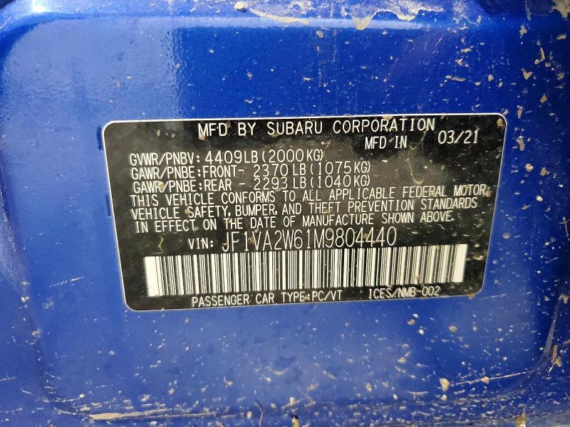 2021 Subaru Wrx sti Limited