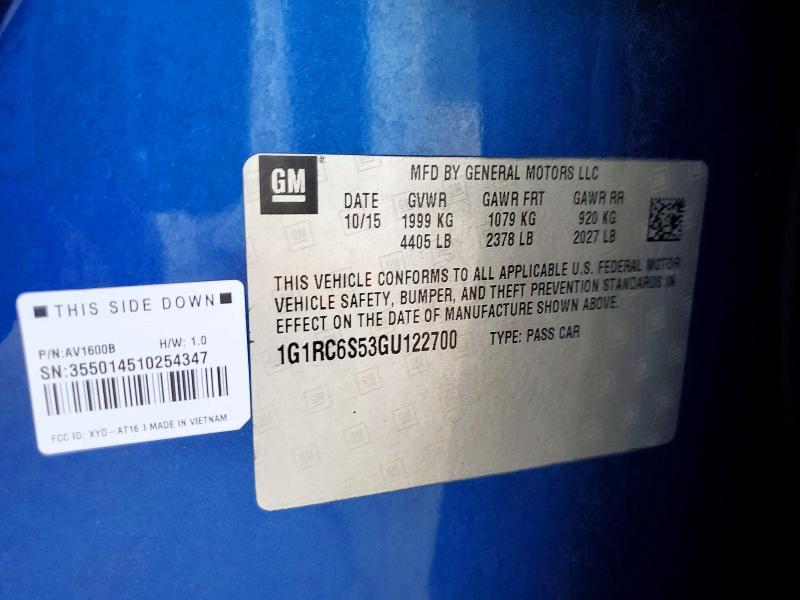 2016 Chevrolet Volt lt