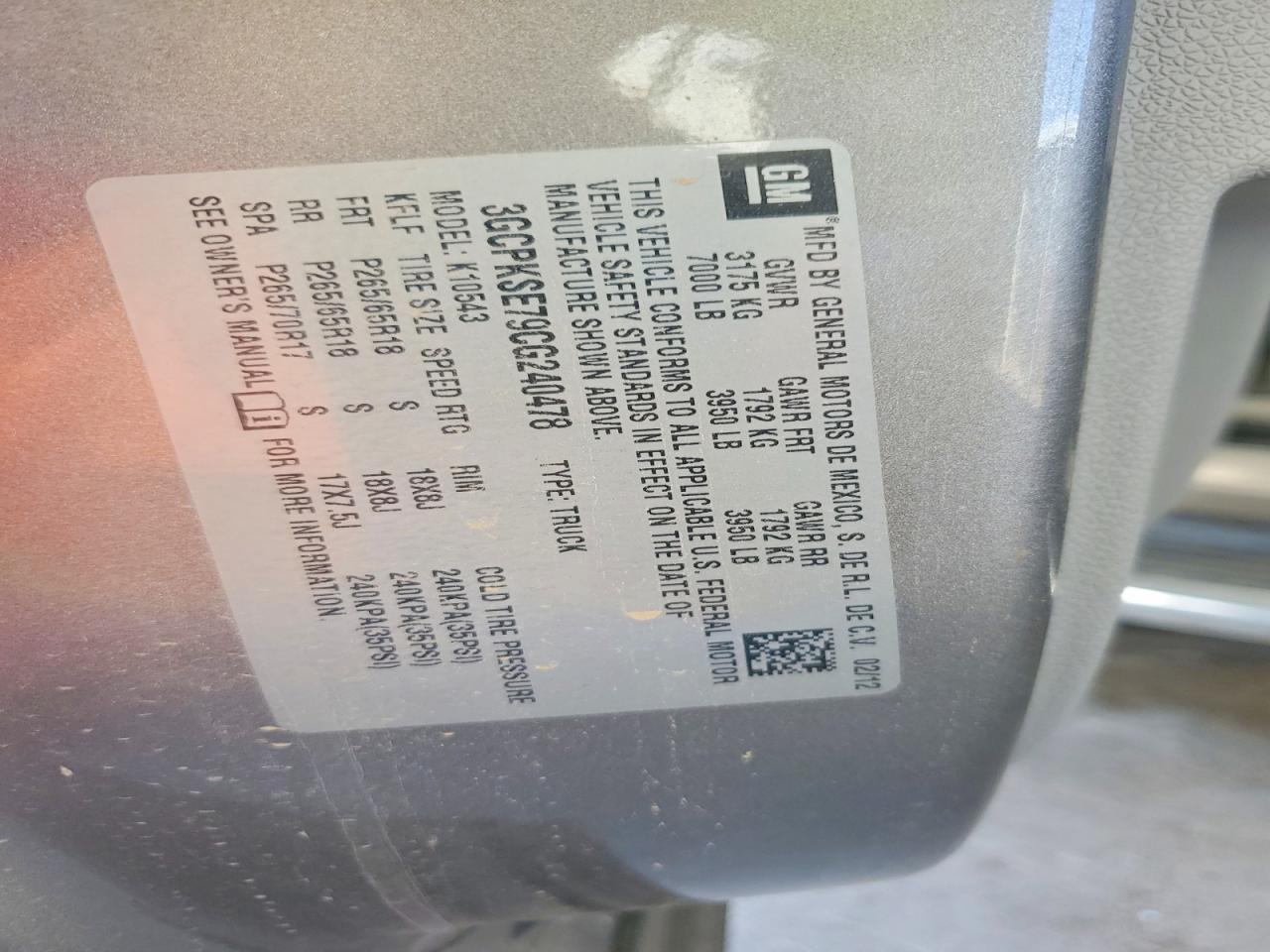 2012 Chevrolet Silverado K1500 LT