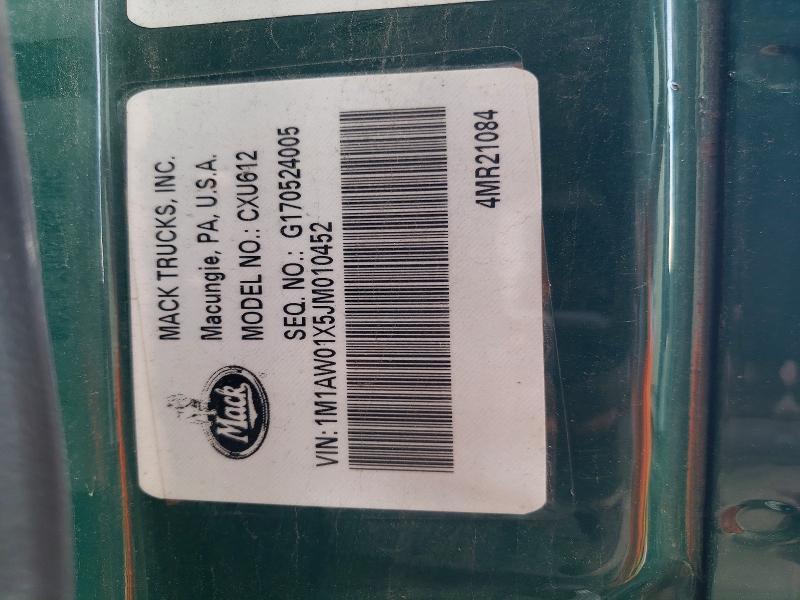 2018 Mack Cxu612 Semi Truck