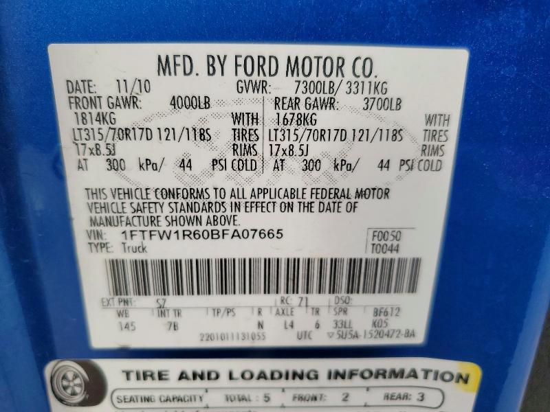 2011 Ford F150 SVT Raptor