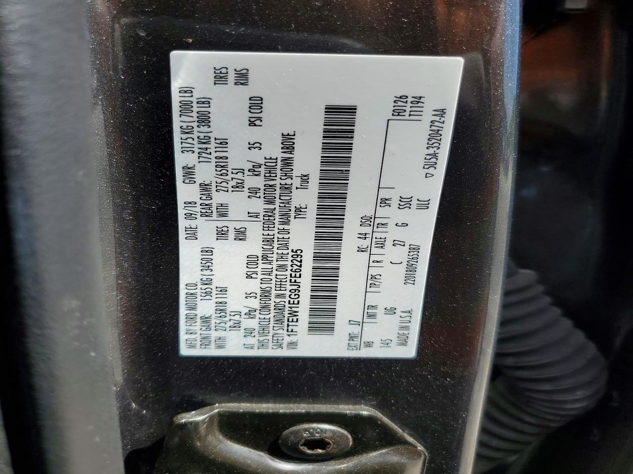 2018 Ford F150 Supercrew