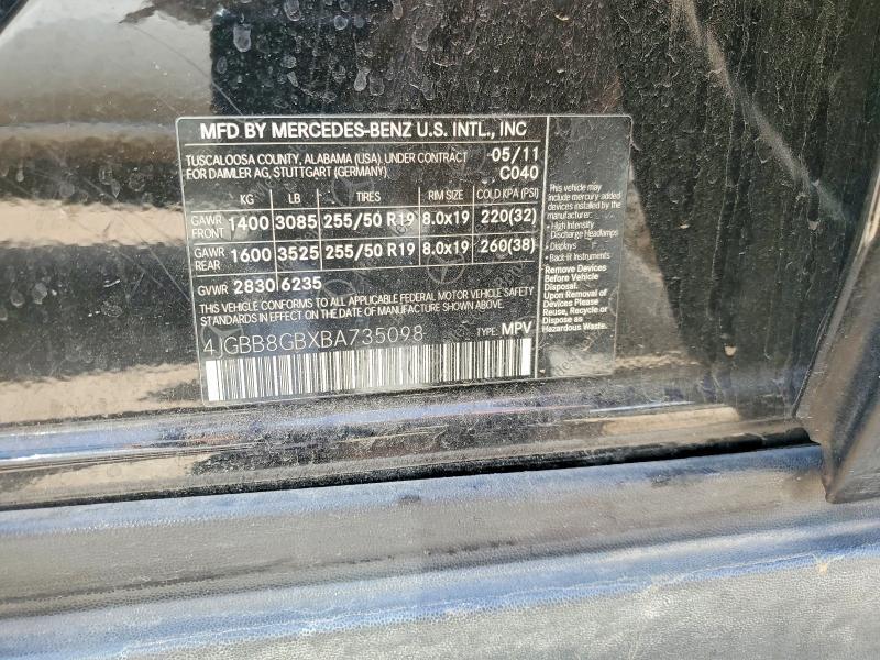 2011 Mercedes-Benz Ml 350 4matic