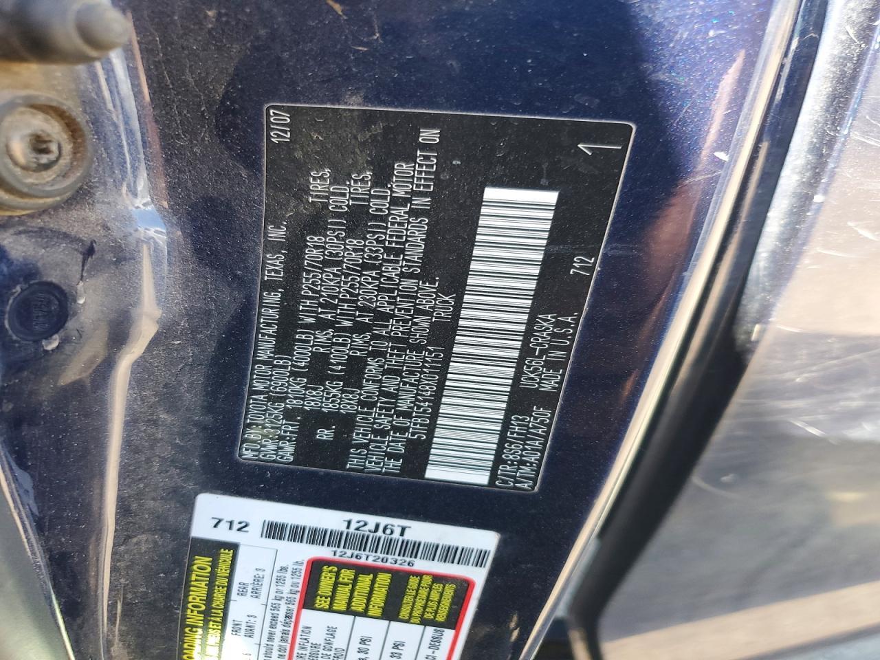 2008 Toyota Tundra Grade