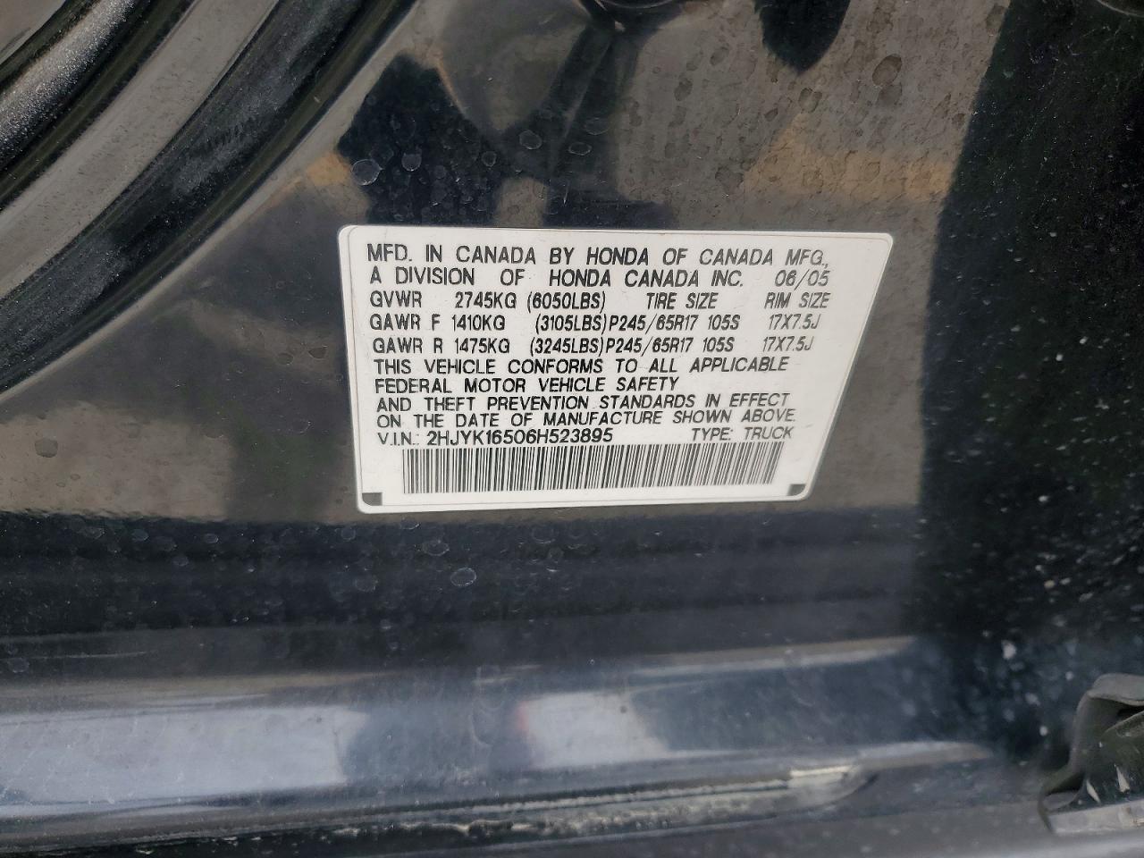 2006 Honda Ridgeline RTL