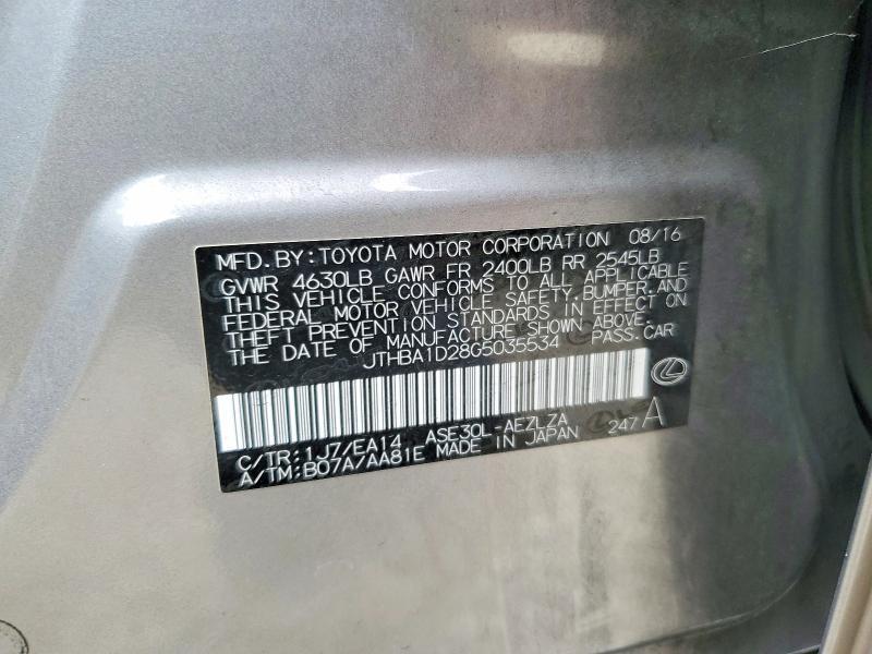 2016 Lexus Is 200t