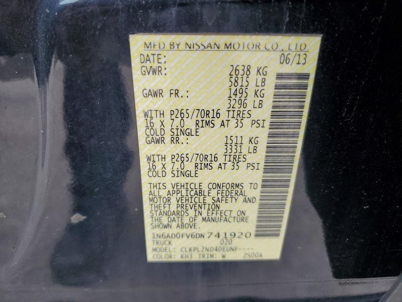 2013 Niss Frontier SV