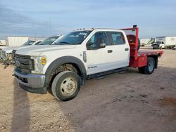 Salvage trucks for sale at Andrews, TX auction: 2018 Ford F550 Super Duty Flatbed Truck