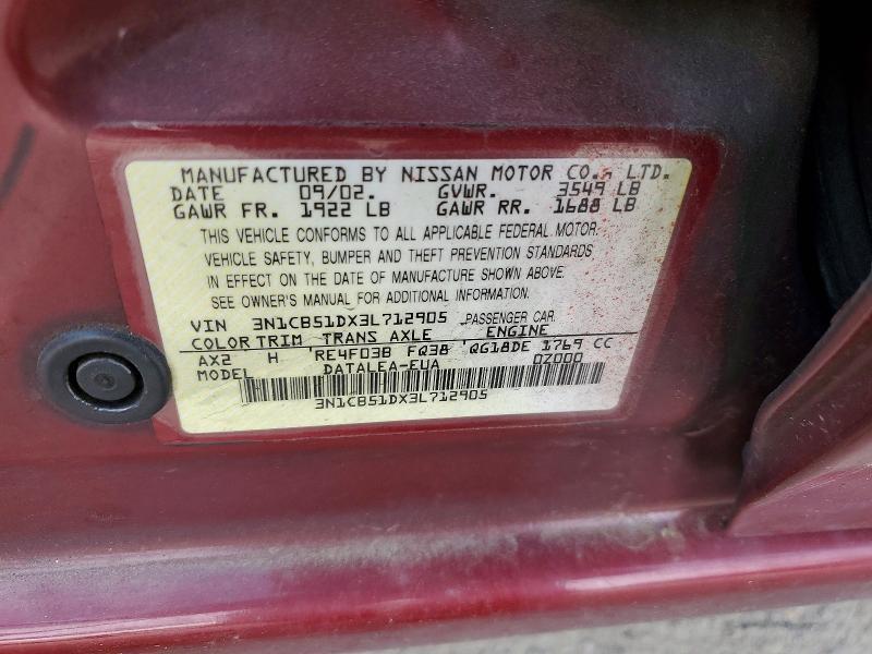 2003 Nissan Sentra xe
