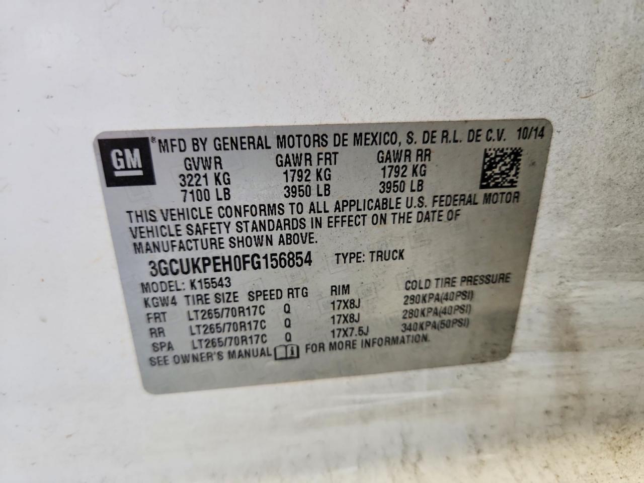 2015 Chevrolet Silverado K1500