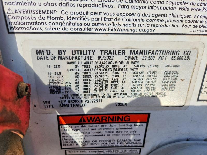 2023 Utility VS2DX DRY Van Trailer