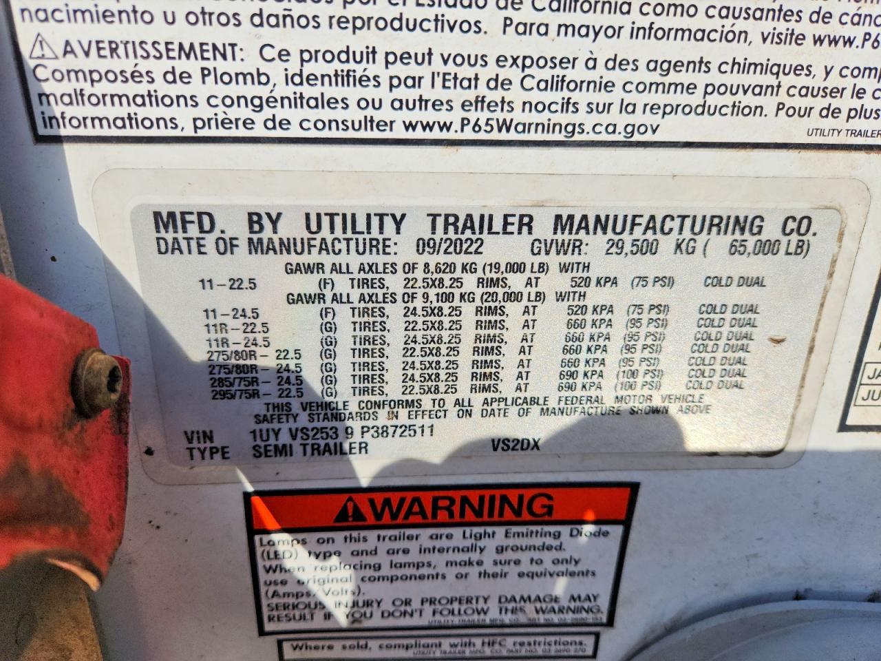 2023 Utility VS2DX DRY Van Trailer