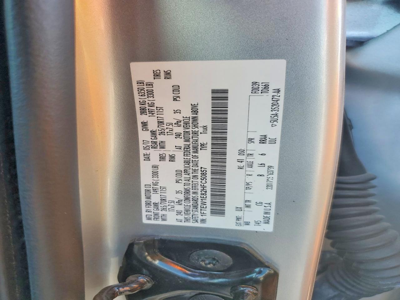 2017 Ford F150 Supercrew