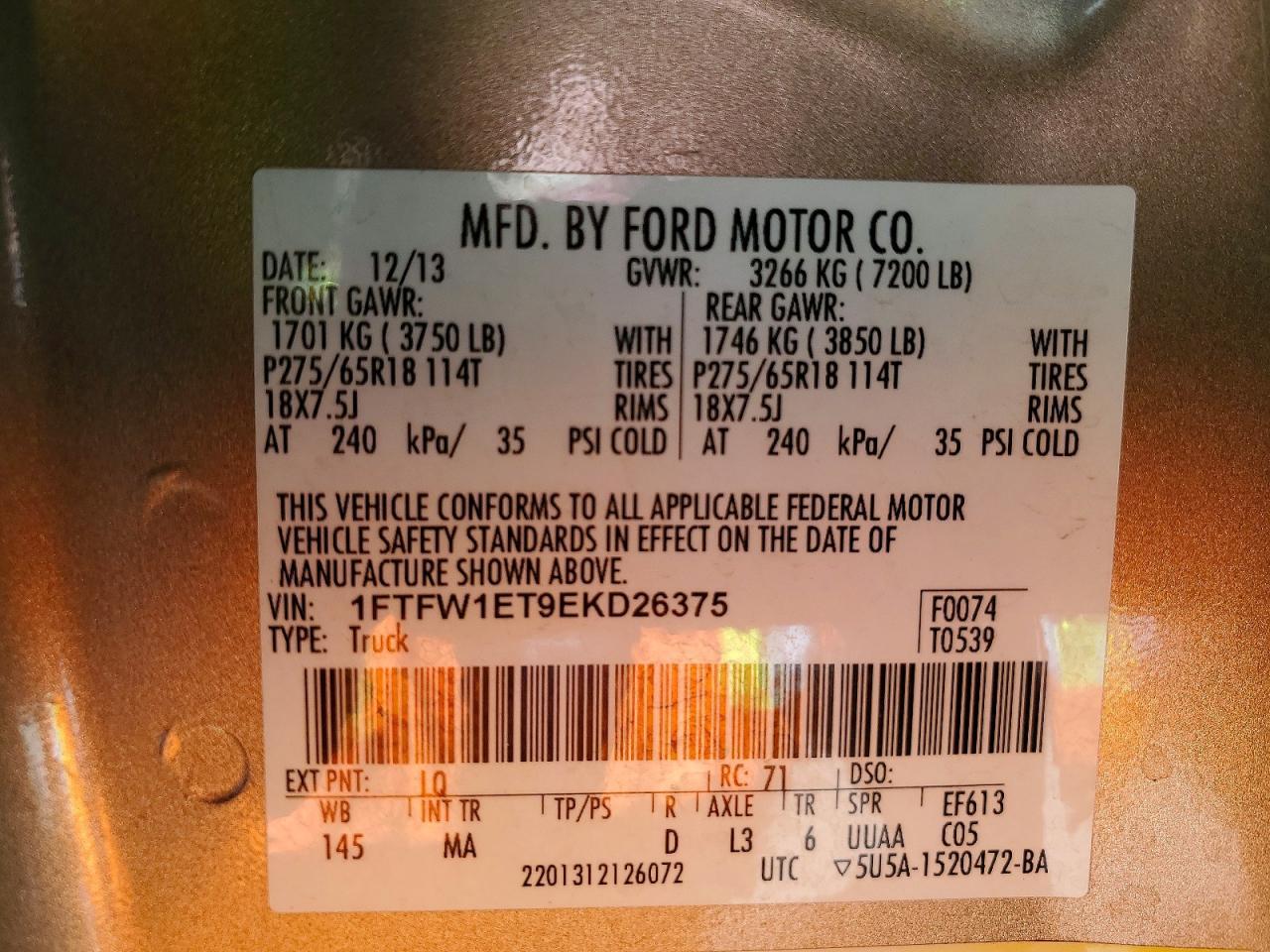 2014 Ford F150 Supercrew