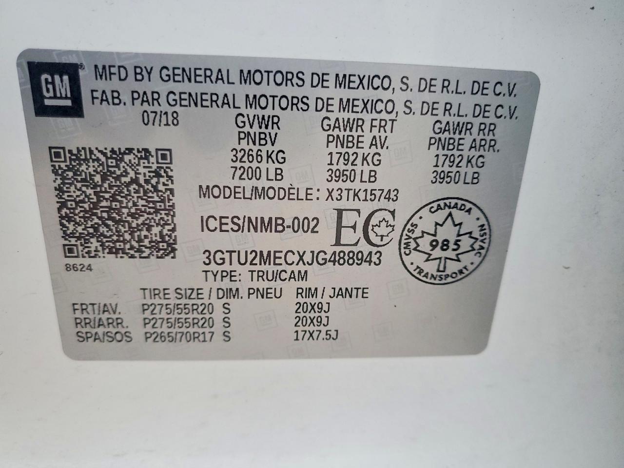 2018 GMC Sierra K1500 SLE