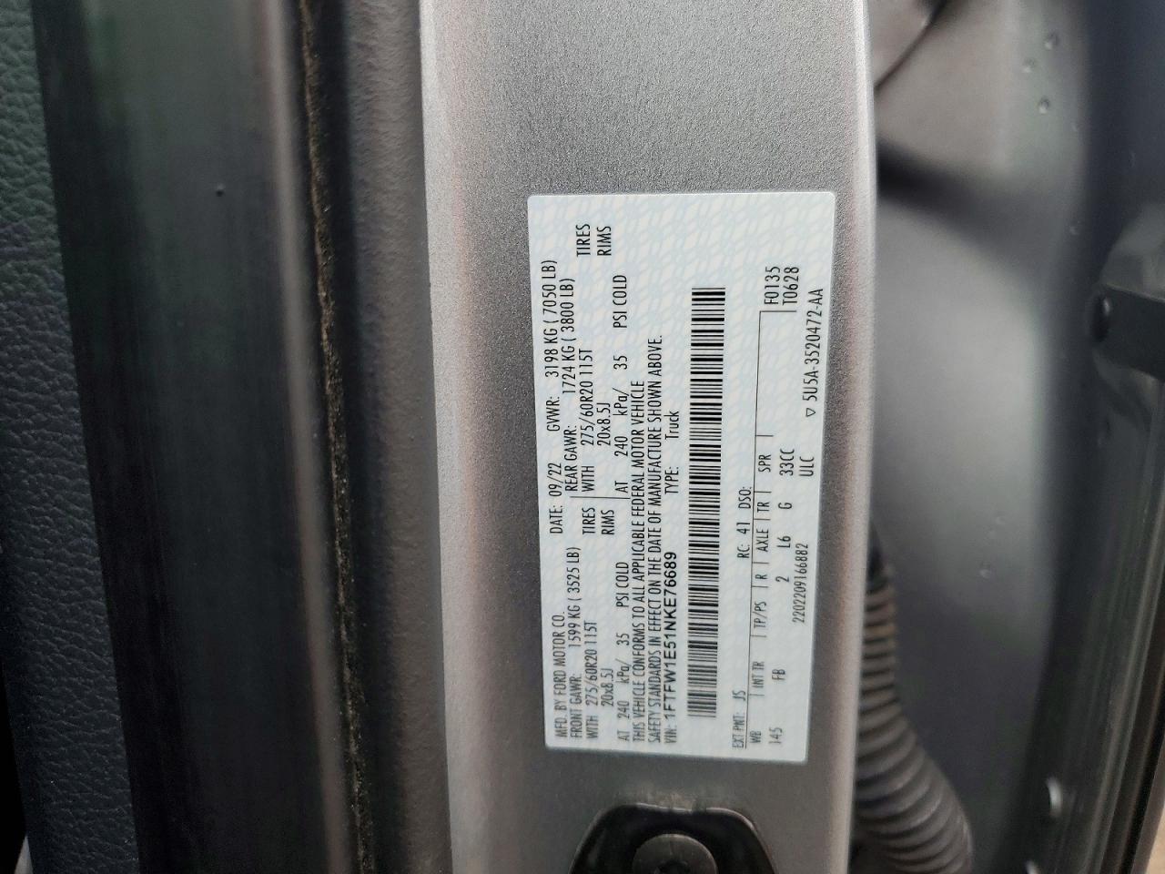 2022 Ford F150 Supercrew