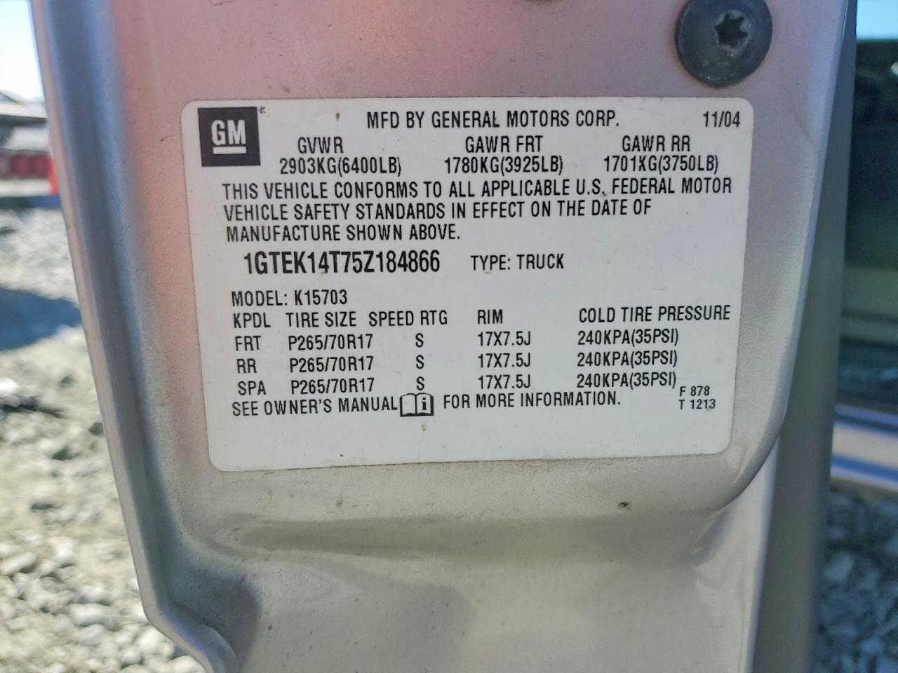 2005 GMC New Sierra K1500