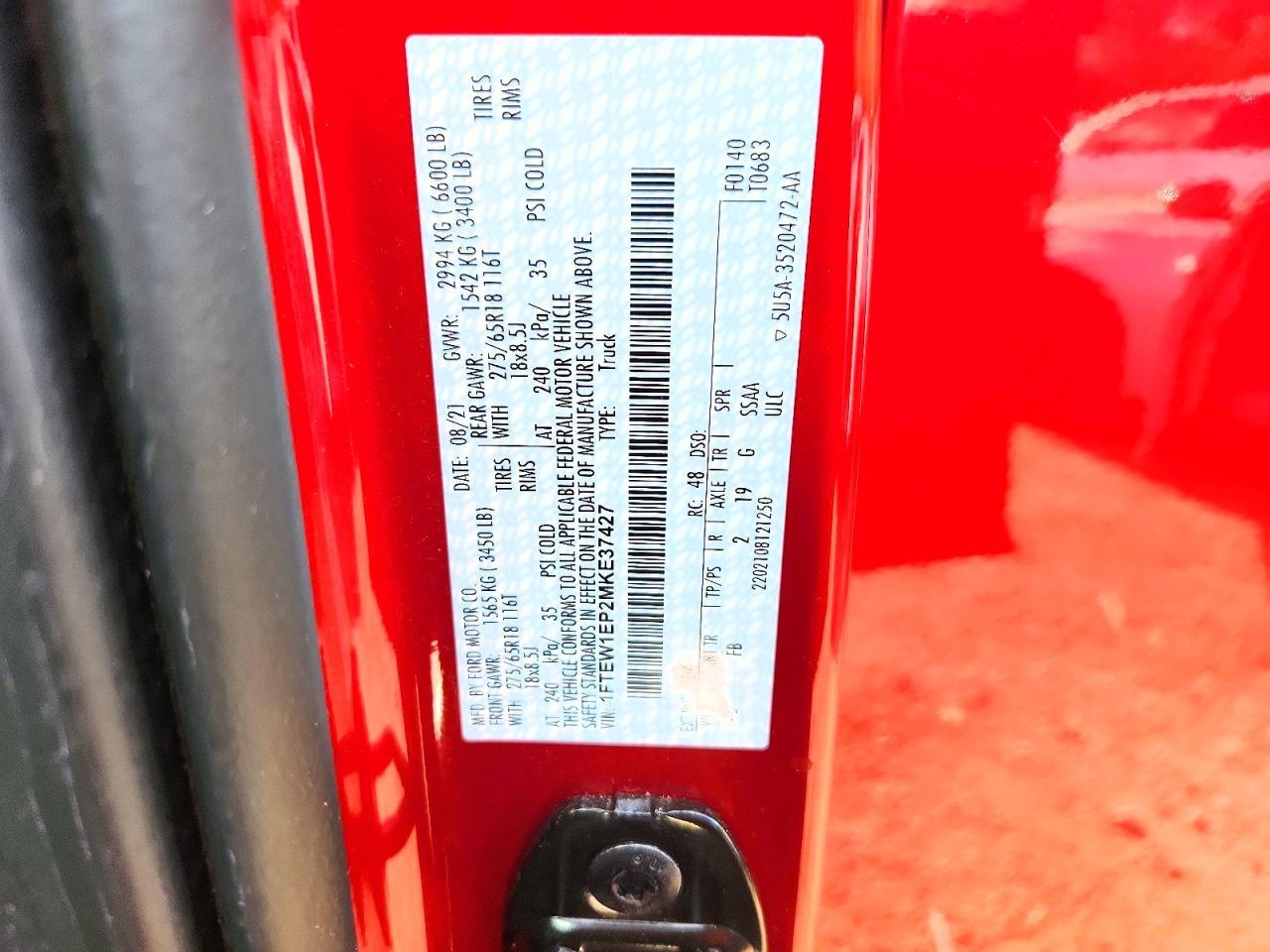 2021 Ford F150 Supercrew