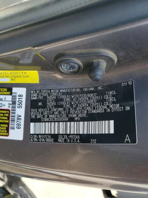 2011 Toyota Sienna le