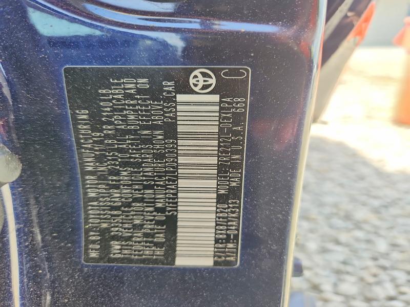 2020 Toyota Corolla le