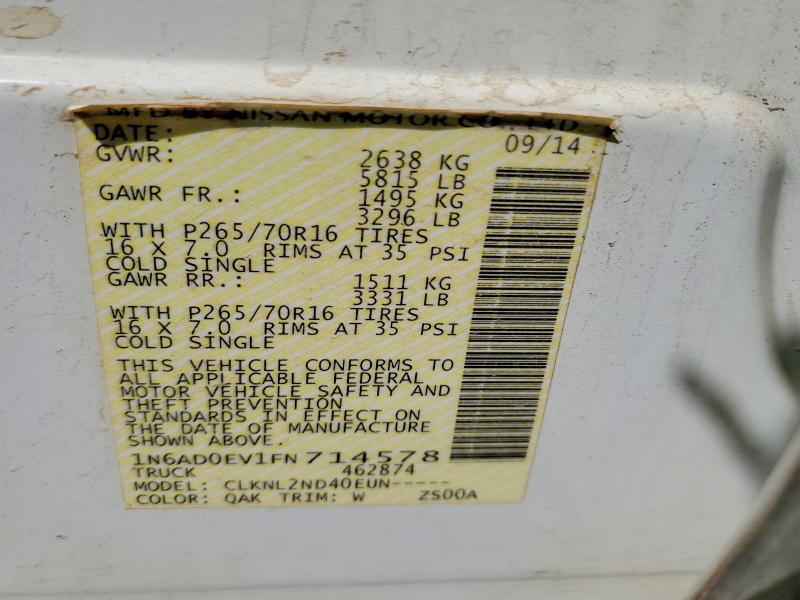 2015 Nissan Frontier sv