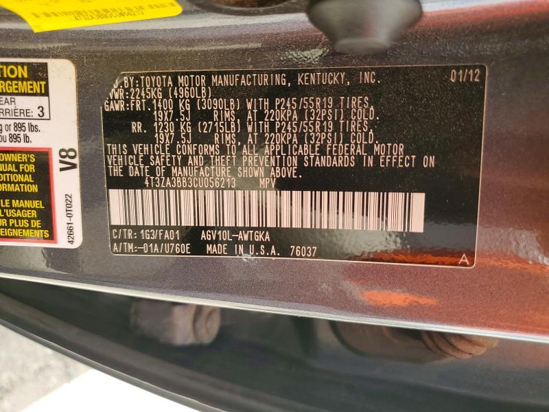 2012 Toyota Venza le