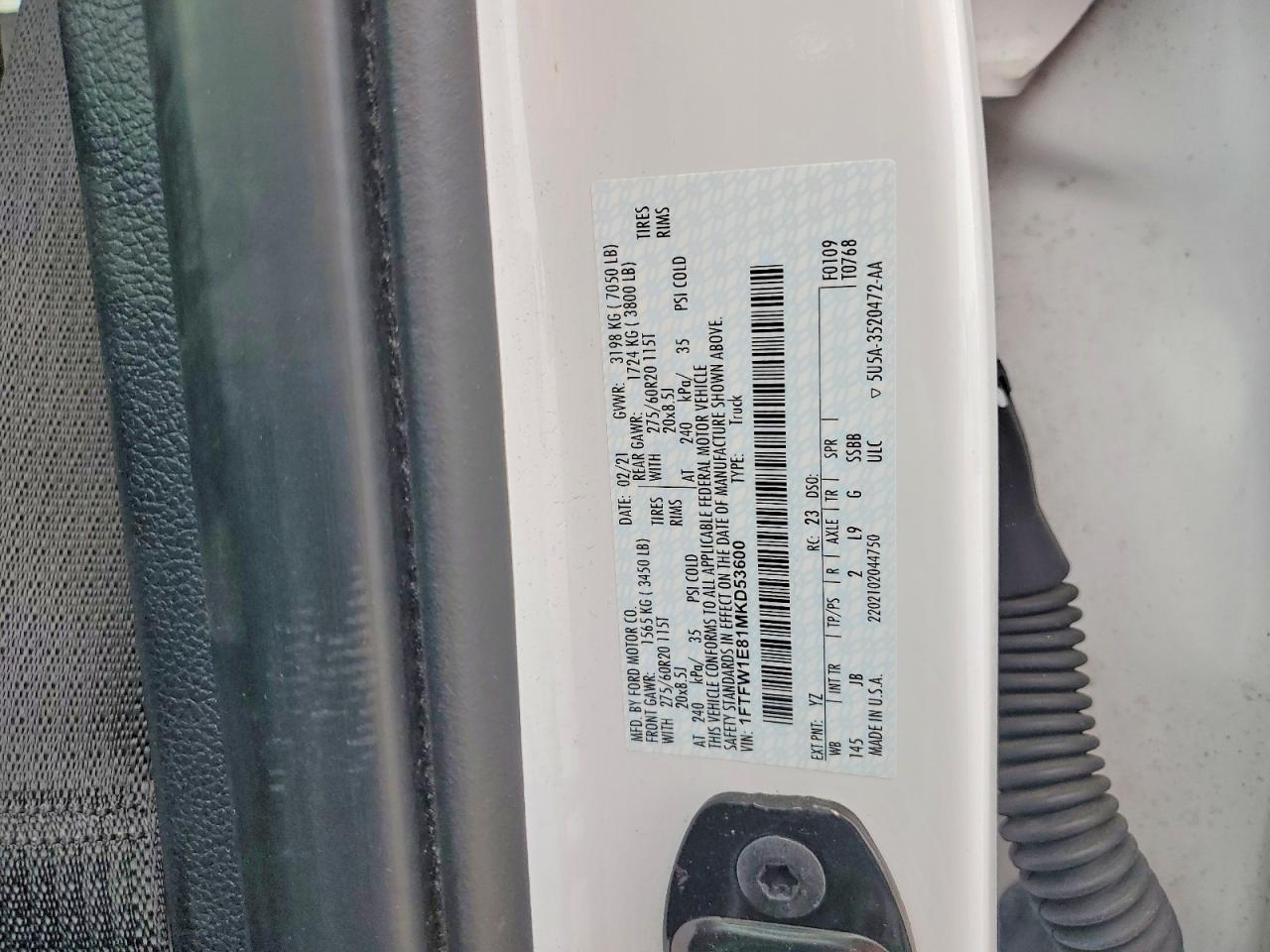 2021 Ford F150 Supercrew