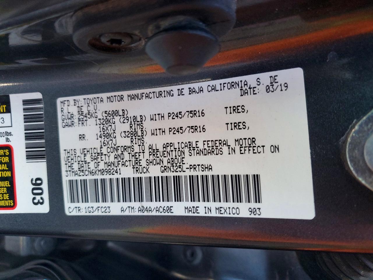 2019 Toyota Tacoma SR5 V6