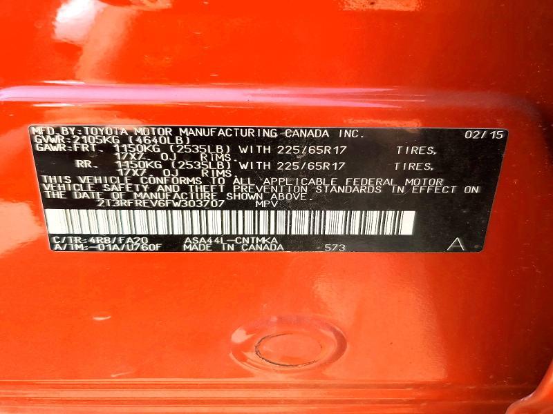 2015 Toyota Rav4 xle