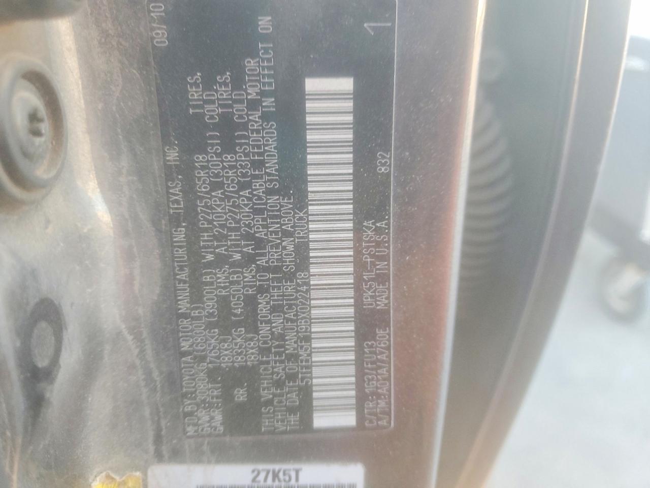 2011 Toyota Tundra Grade