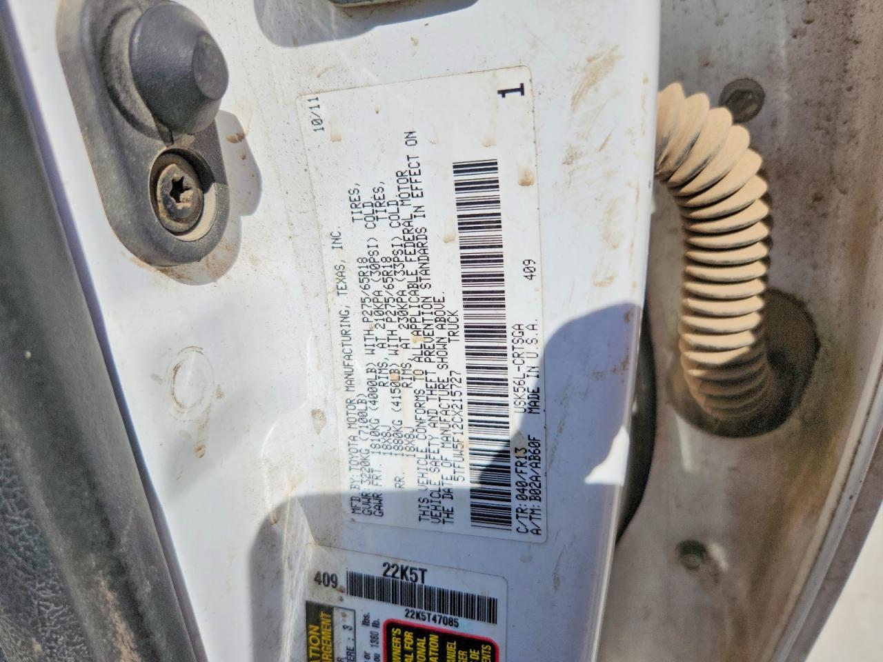2012 Toyota Tundra Grade