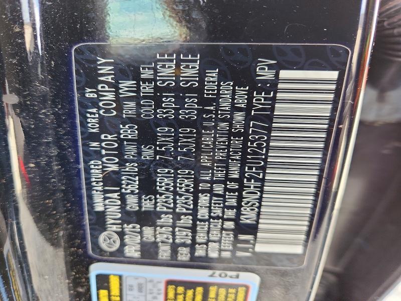 2015 Hyundai Santa fe Limited