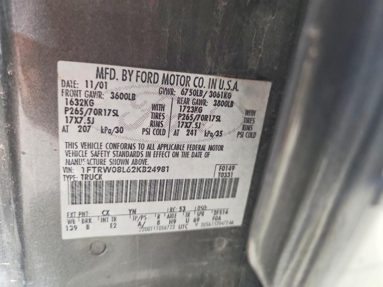 2002 Ford F150 Supercrew