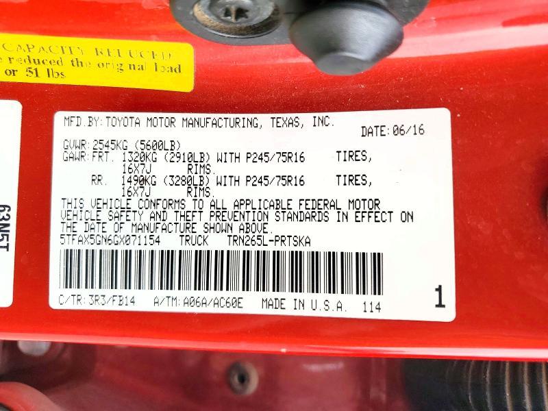 2016 Toyota Tacoma SR