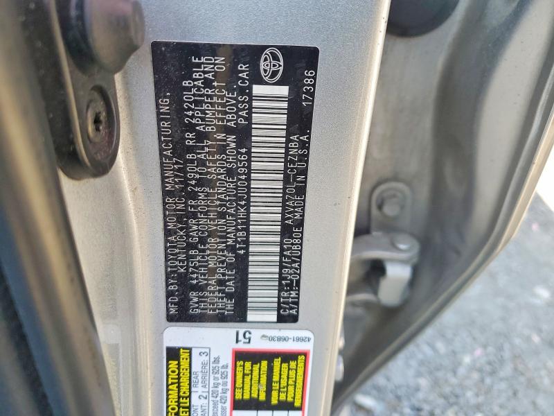 2018 Toyota Camry le