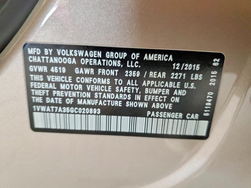 2016 Volkswagen Passat s