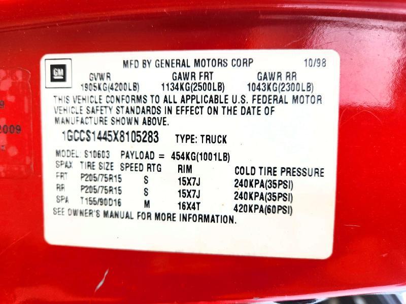 1999 Chevrolet S Truck S10