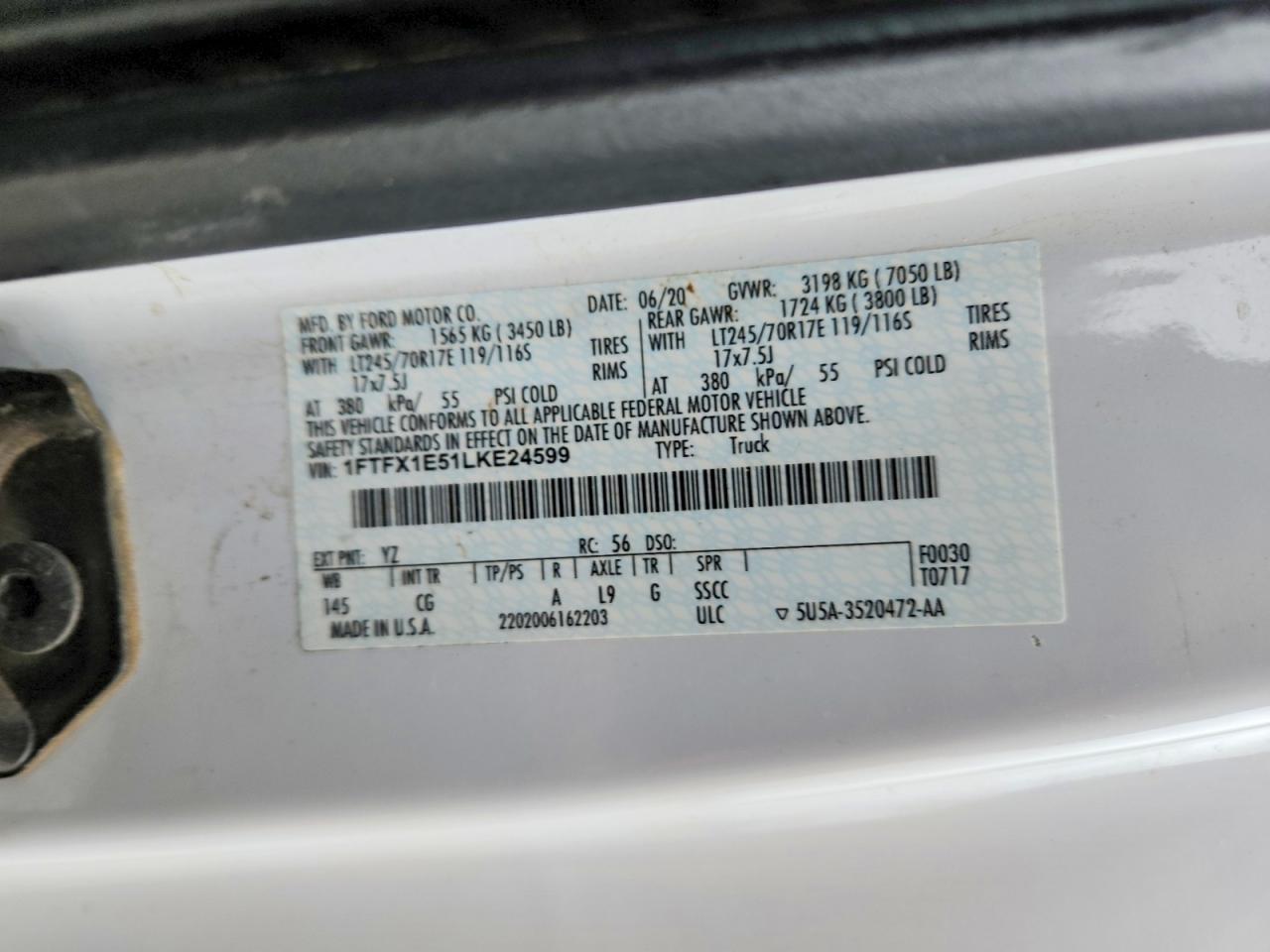 2020 Ford F150 Super Cab