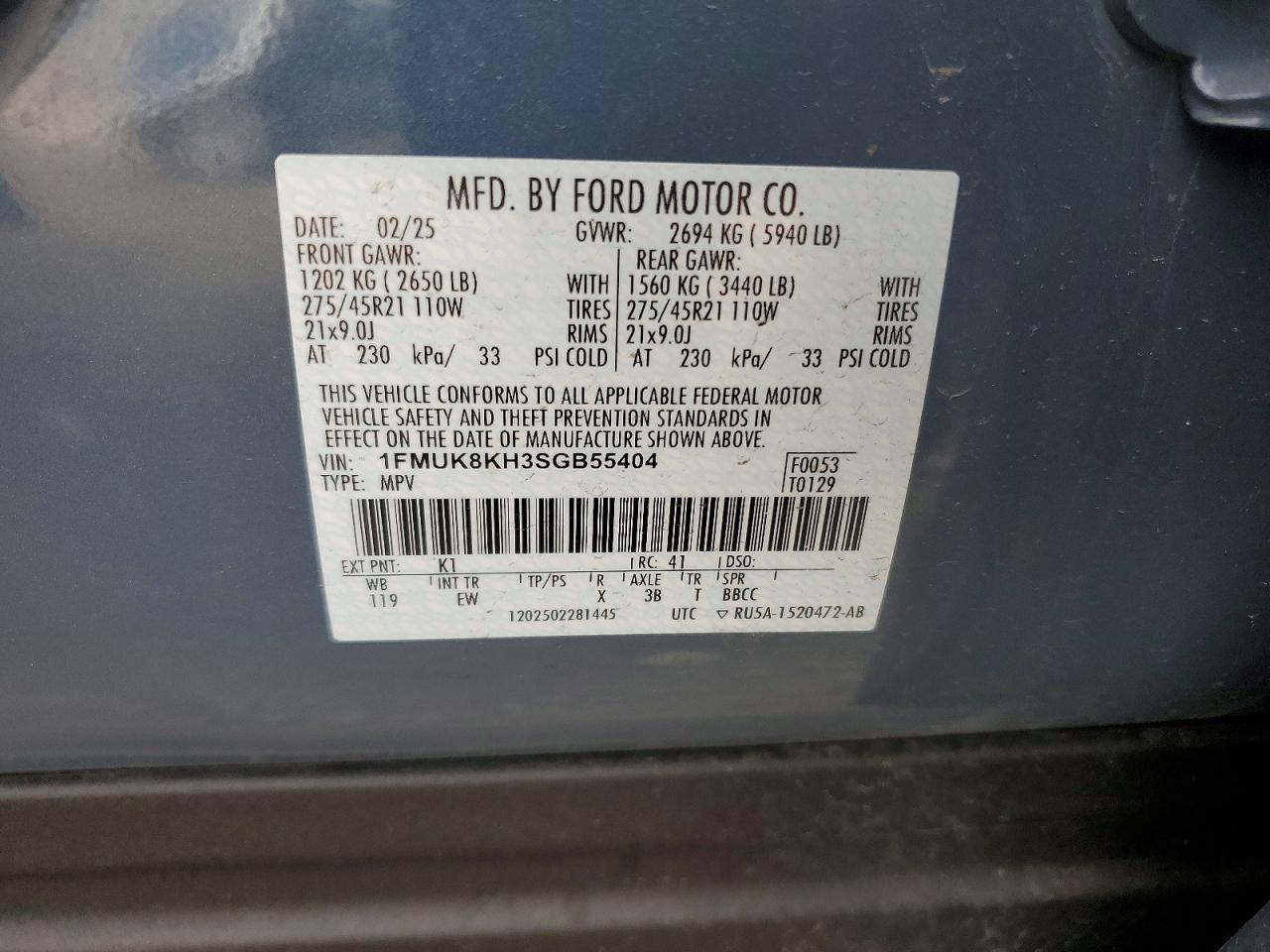 2025 Ford Explorer St-line