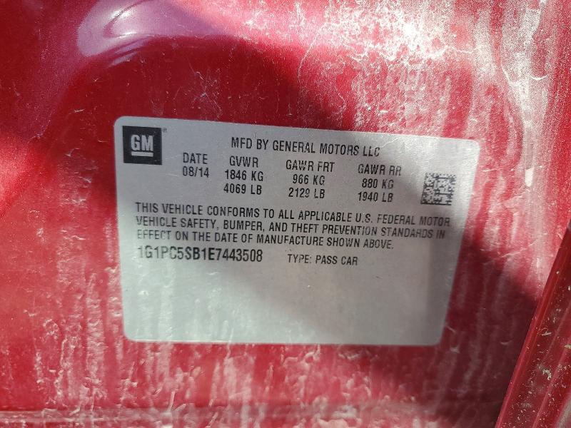 2014 Chevrolet Cruze lt