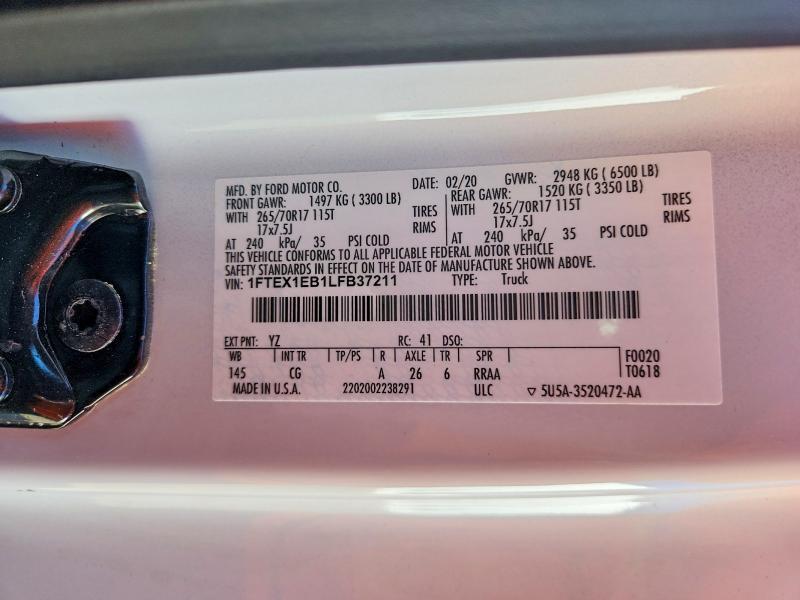 2020 Ford F150 Super Cab