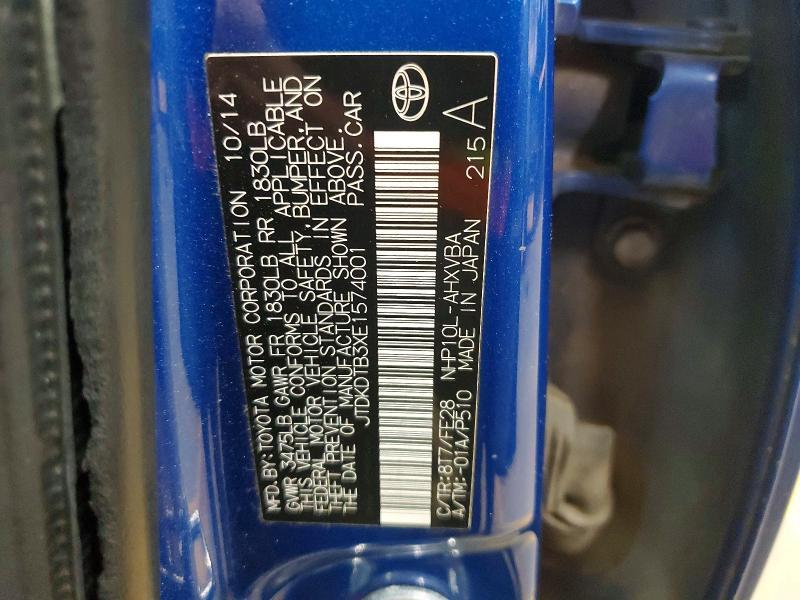 2014 Toyota Prius c one