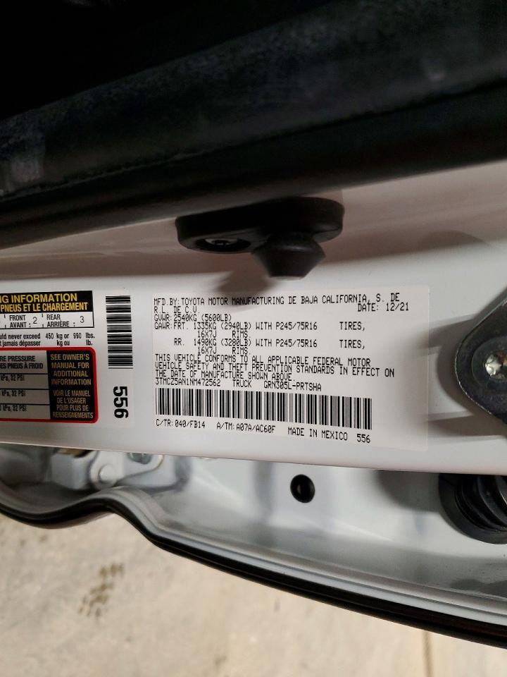 2022 Toyota Tacoma SR V6