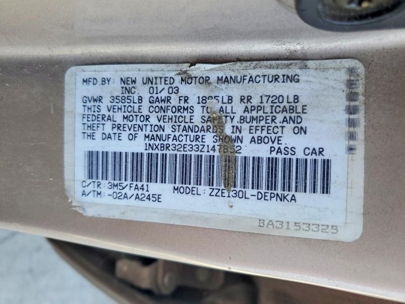 2003 Toyota Corolla le